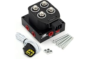 CNRAQR Universal Air Ride Suspension Manifold Solenoid Valve 1/4 NPT 12V Air Ride Suspension Manifold Bag Controller Valve Pneumatic Shock Absorber (0-200psi)