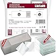 Labsales Academy 50 Microscope Slides & 100 Cover Slips Kit Super Clear Glass With frosted Writing Surface Perfect For Lab Chemistry Education & All Microscopy Work 76mm x 26mm