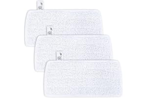 WOKEEPOW 3 Stück Ersatzbezüge Pads für Vileda Dampfreiniger XXL, Wiederverwendbare für Vileda Steam Plus XXL Dampfreiniger Ersatzbezüge, Langlebige Haltbarkeit, Waschbare Steam XXL Ersatzbezüge Weiß