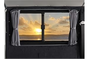 Shore Vans Blackout Curtains Compatible with VW T4 (Grey, Passenger Centre)