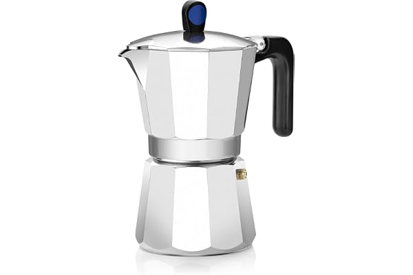Monix Induction Express espressobryggare för induktionsplattor, aluminium, silverfärgad 6