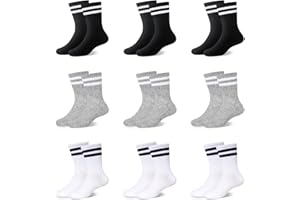 ORPAPA Socken Kinder Sportsocken Tennissocken Kinder Jungen Mädchen Elastische Baumwolle Kindersocken 9 Paar