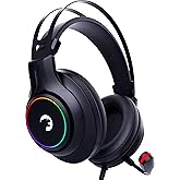 GAMEPOWER Kugon USB Gaming Headset - 7.1 Virtual Surround Sound, Wired Led Headphones with 50MM Drivers, Comfort Design, 360 