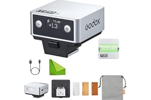 Godox iT20 Mini Flash for Sony, TTL Auto Lighting, 1.5s Quick Recycle, 700 Shots Capacity, with Magnetic Color Filters, Compatible with a6400, a6700, a7III, a7IV, ZV-E10, ZV-1, A9III, RX10 IV(Sliver)