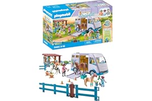 PLAYMOBIL Horses of Waterfall 71493 Mobile Reitschule, spielerisches Lernen des Pferdereitens, Abenteuer auf der Waterfall Ranch, detailreiches Spielzeug für Kinder ab 4 Jahren