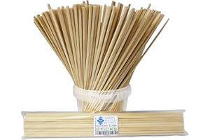 BBB BAKING BEAUTY & BEYOND 25 varillas de madera de abedul de grado alimenticio de algodón de azúcar de 275 mm