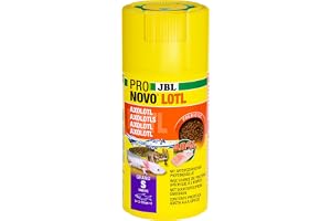 PRONOVO LOTL GRANO, huvudfoder för Axolotl från 3–10 cm, klickdoserare, fiskfoder, storlek S, 100 ml