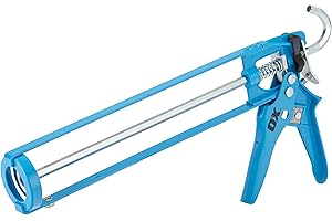 OX TOOLS OX Trade Skeleton Caulk Gun 400mL – 10:1 Thrust Ratio, Drip/Non-Drip Switch, Lightweight Frame, Built-in Spout Cutter & Seal Punch, Ergonomic Trigger – for Silicone, Latex & Acrylic Sealants