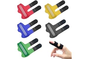 Wepai Attelle Doigt, 5 Pièces Réglable Attelle de Doigt, Orthèses de Doigt Pour La Protection Des Doigts Cassés, Le Soulagement Des Douleurs Articulaires, La Récupération Des Blessures Sportives
