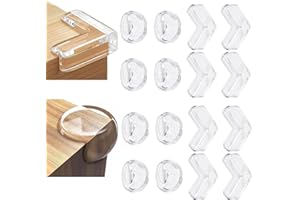 ZADEICK 16 Stück Eckenschutz Baby Kantenschutz, klar Eckenschutz Silikon Kantenschutz Selbstklebend Transparent Tischkantenschutz für Verschiedene Möbel Baby Sicherheit