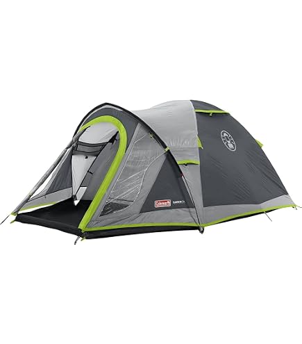 Coleman Chimney Rock 3 Plus 3 Person Tunnel Tent, 3 Man Camping Tent, Large Dark Sleeping Cabin Blocks Up to 99% of Daylight, Waterproof WS 4 500mm Sports & Outdoors