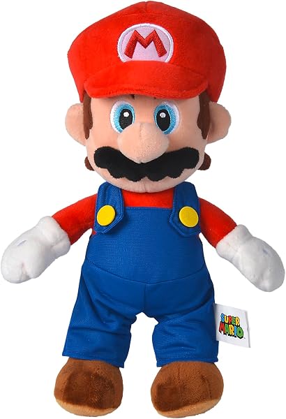Simba 109231010 - Super Mario Plüschfigur, 30cm, kuschelweich, Nintendo, Charakter aus weltberühmten Computerspiel, ab den ersten Lebensmonaten geeignet - 1