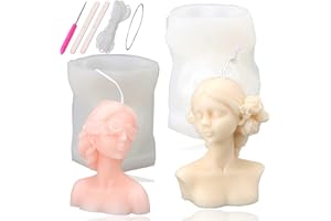 MILIVIXAY 2PCS corpo candela stampo silicone ragazza sexy occhi ragazza chiusa ragazza bendata ragazza silicone candela stampi per candela per la fabbricazione di candele.
