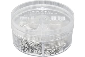 KNIPEX Sortimentsboxen mit 1900 unisolierten Aderendhülsen 5 x Aderendhülsen Sets 97 99 910