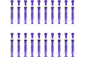 FINEASY Jeringascon Tapón, 5ml&10ml Jeringas de Reutilizables,Jeringas Estériles Desechables para Laboratorios Científicos Medición Dispensación de Medicamentos Alimentación de Animales (5ml/20pcs)