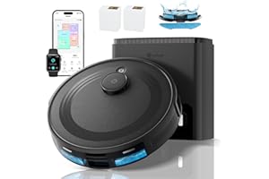 LEFANT M2 Plus Robot Aspirador y Fregasuelos, 6000Pa, con Vaciado Automático Polvo, Navegación Láser dToF, Mapeo del Hogar, Limpieza Personalizada, 140min Autonomía, WiFi 2.4G/5G/Alexa/App/iWatch