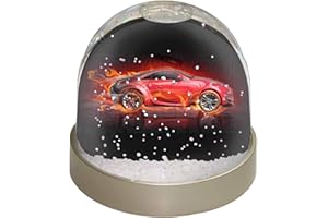 Red Fire Sports Car Photo Snow Globe Waterball - Advanta Group®