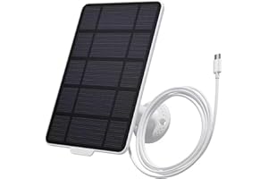 CZEVIEW Pannello solare di tipo C da 3 W per telecamere di sorveglianza, 5 V/1 A, impermeabile, alta efficienza e alimentazione durevole