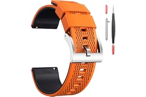 HEMSUT H Hemsut Silicone Watch Bands, 18mm 20mm 22mm Quick Release Rubber Watch Strap for Men Women Soft Replacement, 10 Colors for Choose