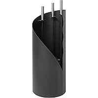 raik R1009 Kaminbesteck Fritz, 3-teilig, schwarz, Edelstahlgriffe, 61 cm