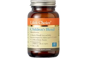 UDO'S CHOICE Udos Choice Children's Blend Probiotics - 7 Microbiotic Strains - Lacto & Bifido Bacteria - 3 Billion Cells at Expiry - Aged 5-15yrs - 60 Caps - 1 A Day