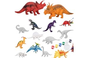 TUYINES Kit Pintura Dinosaurios,Dinosaurios Figuras para Pintar Kit,Juguetes Dinosaurios,Juguetes Niños 3 4 5 6 7 8 9 10 Años Regalos para Niños Cumpleaños, Navidad, Comunion…