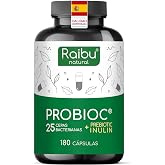 Intestinal Probiotics &amp; Prebiotics with 25 Bacterial Strains + Inulin, 180 Capsules - 60 Billion CFU: Complete Intestinal Flo