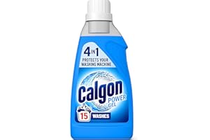 Calgon 4-in-1 Washing Machine Cleaner and Water Softener Gel 750 ml, Removes Limescale, Residue, Dirt, Rust & Malodours, Deep Clean