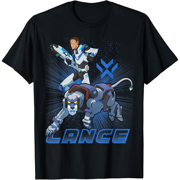 T-shirt Homme Voltron, Noir, Coton, Manches Courtes, Imprimé Legendary Defenders