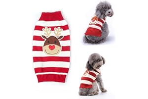 Raking Christmas Cotone Lavorato a Maglia Cane Hoody Dolcevita Maglione Ponticello Costume Vestiti Abbigliamento Vestito, Medium