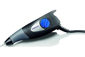 Dremel 290 Engraver - Graveur fourni avec 3 pointes de Gravure et 4 Pochoirs pour graver Bois, Métal. Verre, Plastique, Céramique