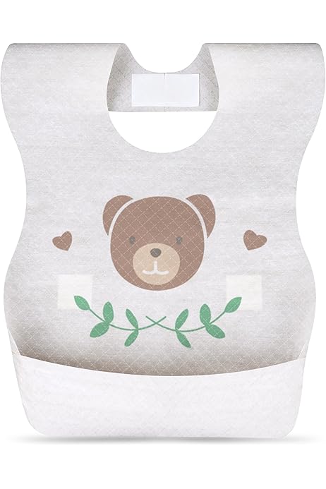 Bavaglini Usa E Getta Chicco Compostabili - 36 Pezzi, Con Tasca, Multicolore - Foto 8