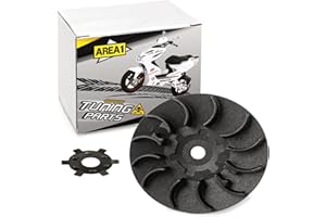 Area1 Poulie tuning/volant ventilateur avec étoile pour scooter 50cc 2T – Compatible Speedfight 3, Speedfight 4, Jetforce, Citystar, Django, Elystar, Ludix, Kisbee, Looxor, New Vivacity, TKR