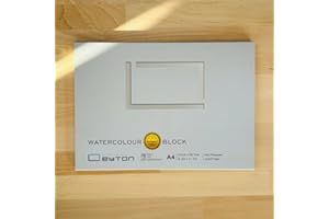 Leyton Papier Nouveauté Bloc A4 pour l'Aquarelle 100% coton, Grain Satiné, 300gms, 21cm x 29,7cm, 20 feuilles, 20 feuilles, qualité artiste