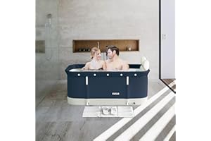PUNELE Foldable Adult Bathtub, Camping Bathtub, Adults, Mobile Bathtub, Portable Student Bathtub, Small Bathroom, Family Bathroom, Spa Tub for Shower, Hot Bathroom, Ice Bath