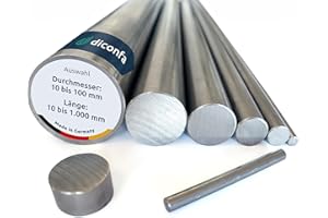 diconfa Rundstahl S355 J2+C - Ø 36mm x 1000mm - DURCHMESSER 10mm bis 100mm - LÄNGE 10mm bis 1000mm - gezogen Blankstahl h9 | ST 52 K - 1.0570 | Rund-eisen Welle Baustahl Stahlstab Achse Bolzen