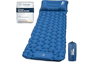 ‎HIIPEAK HiiPeak Isomatte hoch Camping luftmatratze mit integrierten kopfkissen Outdoor campingmatte schlafmatte kleines packmass mit Fußpumpe luftzellenmatte aufblasbar