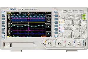 RIGOL DS1054Z Digital Oscilloscope, 50MHz Bandwidth, 4 Analog Channels, 24Mpts Memory Depth, 1G Sa/s Sampling Rate, Free Trigger and Decoding Function, 3 Years Warranty