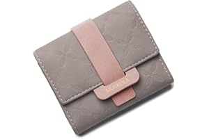 MUIIKOLA Women's Wallet RFID Blocking Ladies Purse Women Leather Fashion Small Purse Clutch Holder Case Four Leaf Clover Coin Zipper Small Purse with Multiple Card Slots
