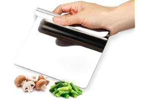 Hausfelder AYUDA DE COCINA MULTIUSO fabricado en acero inoxidable 18/10 – espatula cocina acero inoxidable, pala cocina, espatula cocina recoger