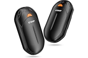 Hand Warmers Rechargeable, 2 Pack Hand Warmers Reusable 6000mAh, etship Electric Handwarmer 3 Levels Heat Up to 130℉, Portable Pocket Warmer Great for Outdoor Sports, Camping, for Reno Patients