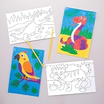 Baker Ross Kit De Arena De Colores - Imágenes De Insectos Para Manualidades Infantiles (Paquete De 8)