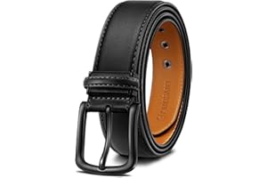 KEMISANT Cinturón Hombres, Cinturón Cuero Ajustable para Regalos,Trajes,Casual,Jeans y Golf,Ancho 38MM,Cortado a Medida
