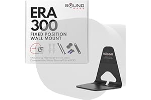 Sound Bass ERA300 Wall Mount Bracket, Low Profile, Black, Single Unit, Compatible with Sonos ERA 300 Speaker, Complete with All Fixing Hardware