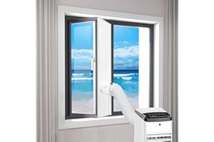 Landrip Uszczelka okienna klimatyzatora, zestaw uszczelek okiennych do zatrzymania gorącego powietrza, przenośny klimatyzator, osłony wymiany powietrza, 500 x 50 cm