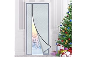 FILLIS Tenda magnetica di protezione contro il calore, 100x220cm tenda della porta termo tenda in finta pelle isolata protezione antivento di calore per la porta del balcone soggiorno patio, grigio