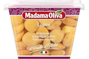 MADAMA OLIVA, Lupini Salati, Ottimo Snack per Aperitivi, Ideale per le Insalate Miste e nelle Minestre, Senza Conservanti Aggiunti, 100% Made in Italy, 280 gr