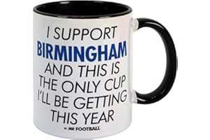 Bomblighters Birmingham Mug - Funny I Support Birmingham City and This is only Cup Football Mug - Joke Comedy Merchandise Gift for Fan, Ceramic, 250ml