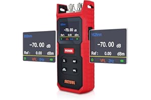 SKYSHL 850nm to 1700nm -70dBm to +8dBm Optical Fiber Power Meter OPM Fiber Tester with VFL 650nm 8km and 2.3inch Color Screen Medidor de Potencia Óptica Compatible with SC+FC+ST+LC-SS101PVA2