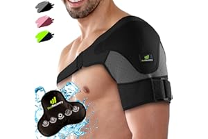 Épaulière de Maintien Sport Poche de Glace Chaud/Froid - Attelle Épaule Coiffe Rotateurs Homme/Femme - Orthèse d'Épaule Tendinite, Arthrose, Luxation - Manchon Compression Néoprène Bras Gauche/Droit